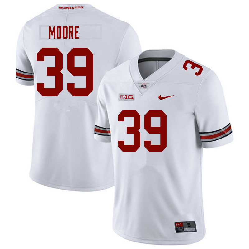 Men #39 Andrew Moore Ohio State Buckeyes College Football Jerseys Sale-White